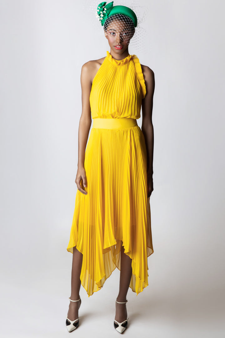 long yellow dress Ladivine Dress CD889, Formal Evening Gown Yellow / 4