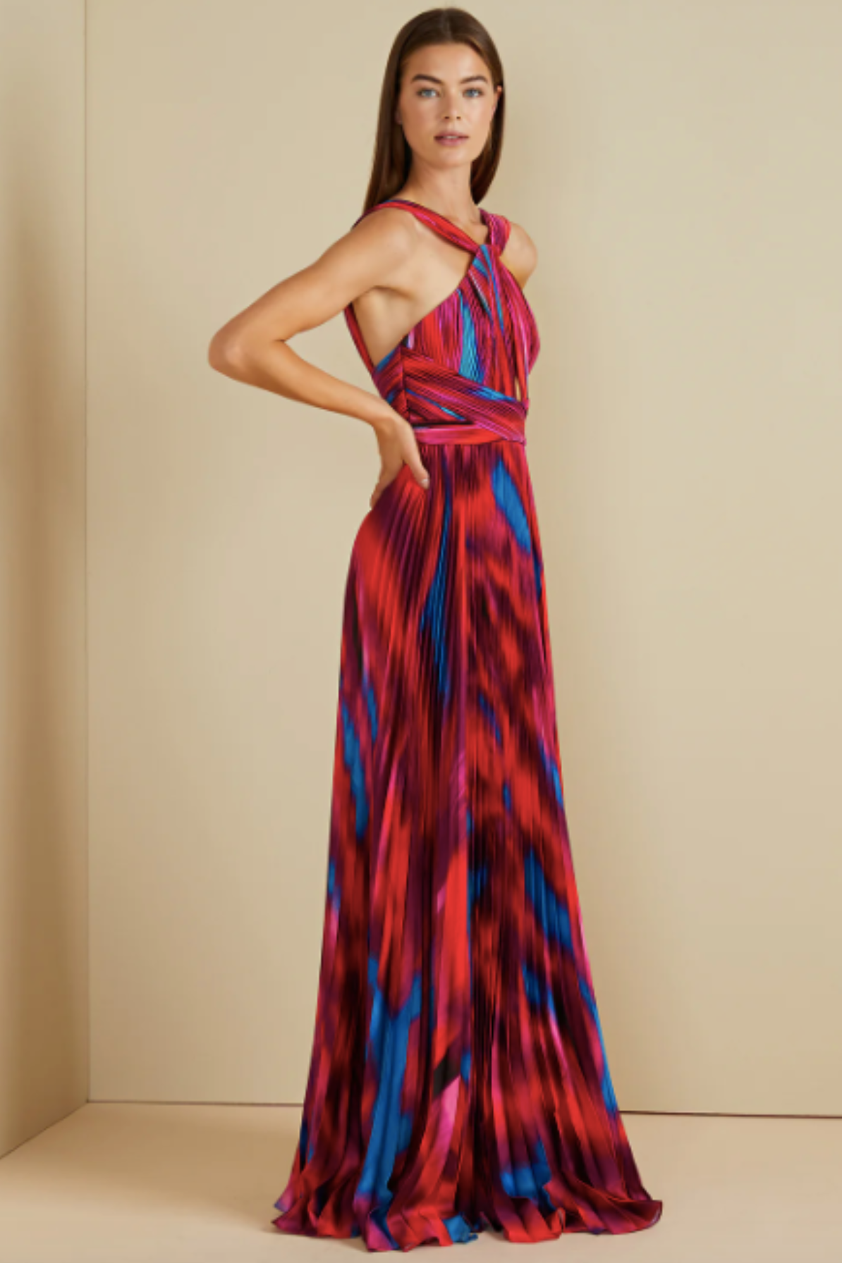 Fire and Ice Halter Gown by AMUR - RENTAL