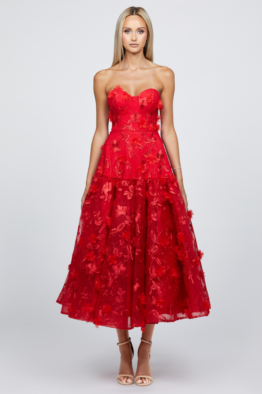 Lady in Red Dress by Bariano - RENTAL The Fitzroy Lady in Red Dress by Bariano - RENTAL The Fitzroy