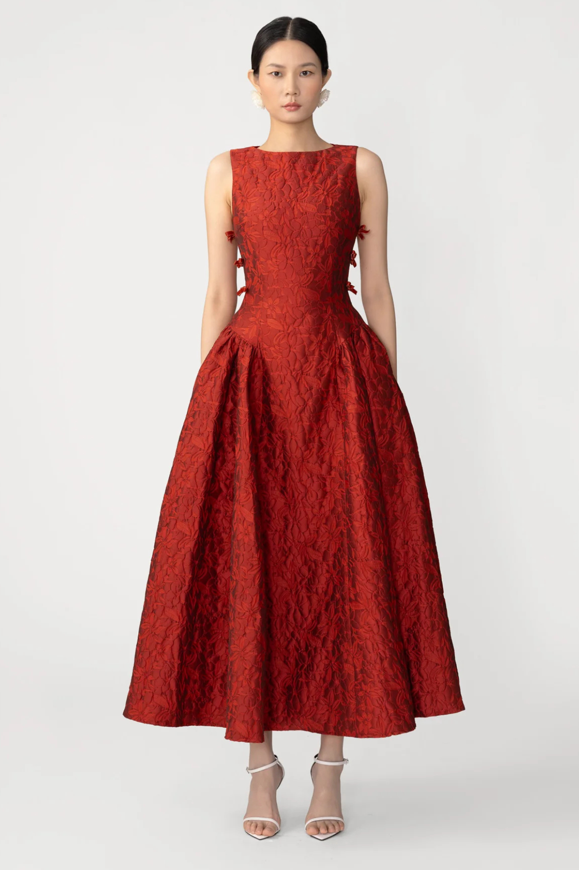 Frannie Jacquard Midi Dress by Sau Lee - RENTAL – The Fitzroy