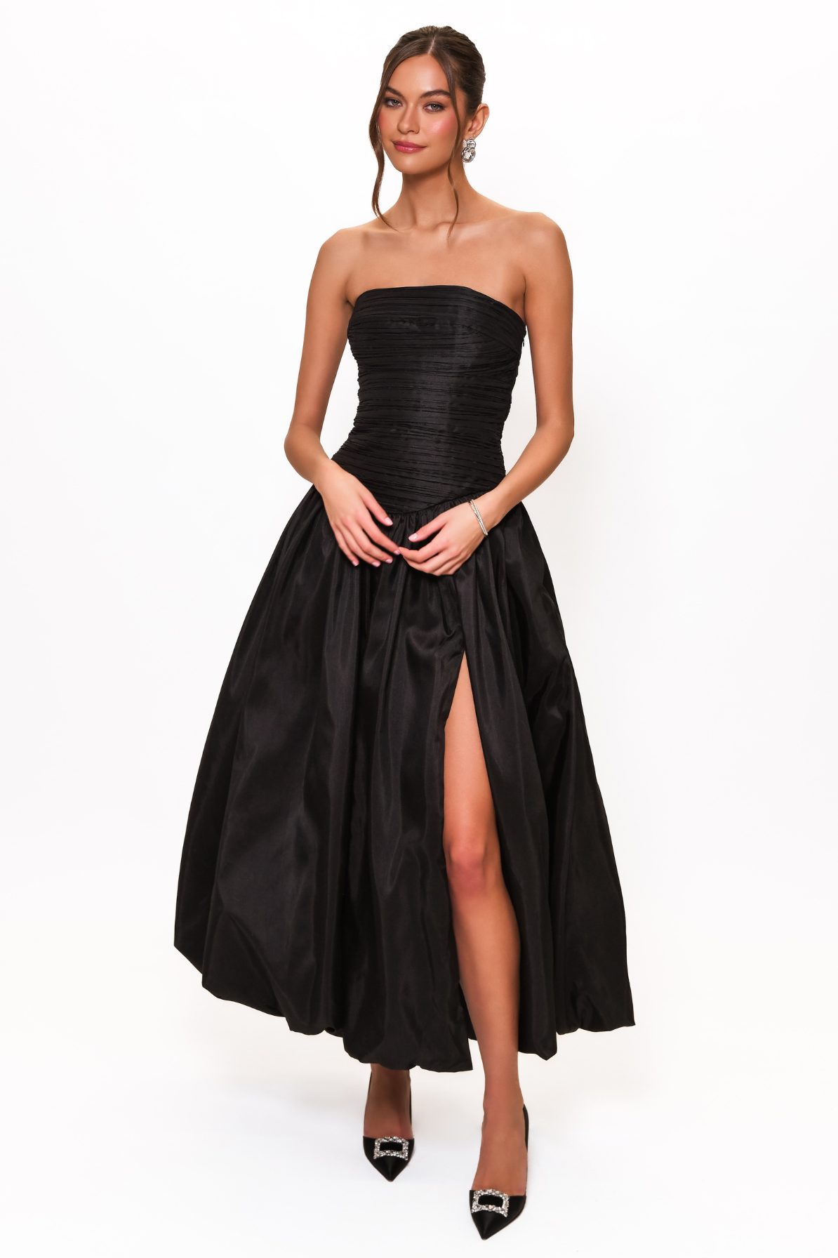 Georgia Strapless Dress in Black by Hutch