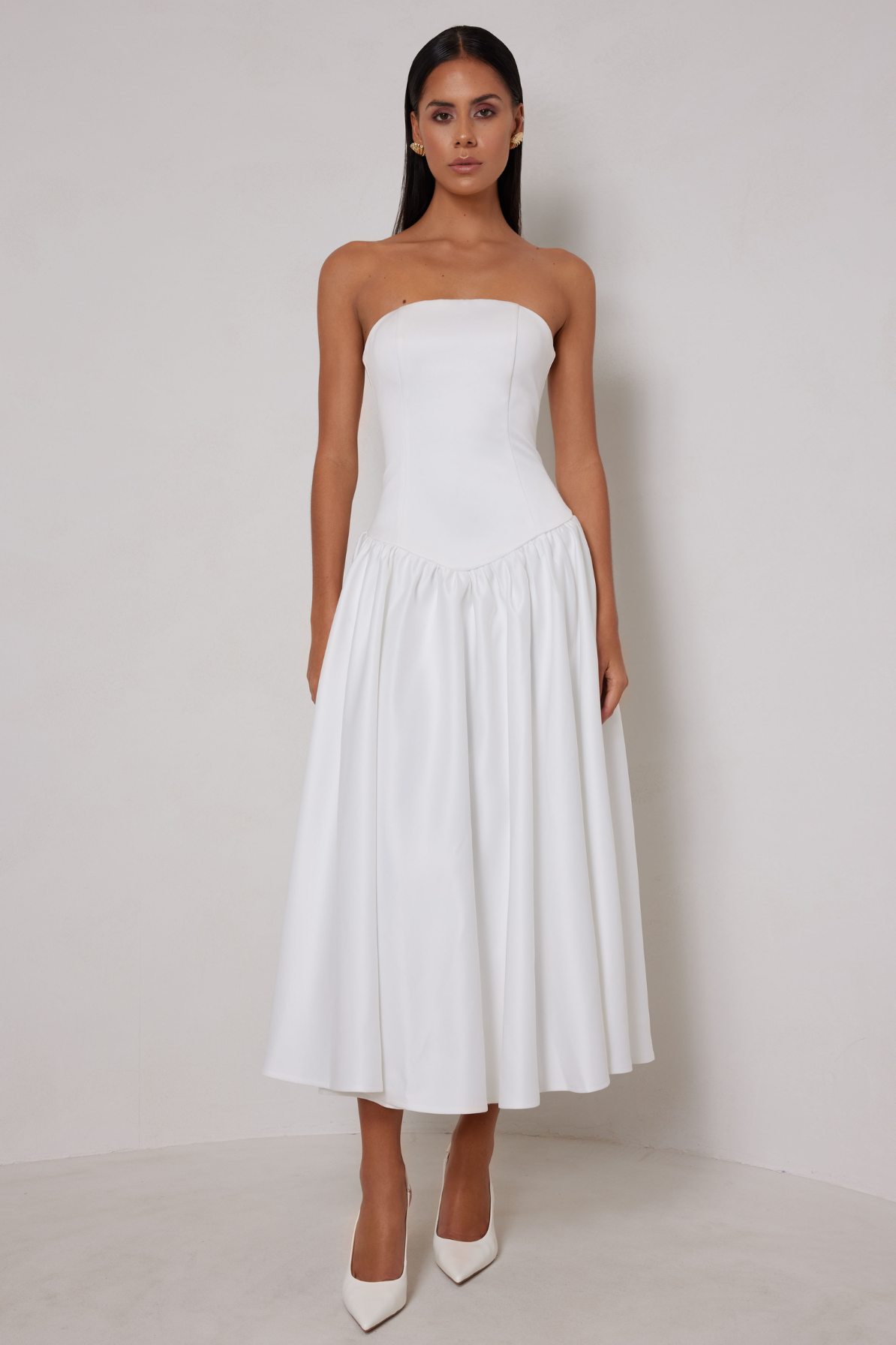 Madison Dress in White by Elle Zeitoune