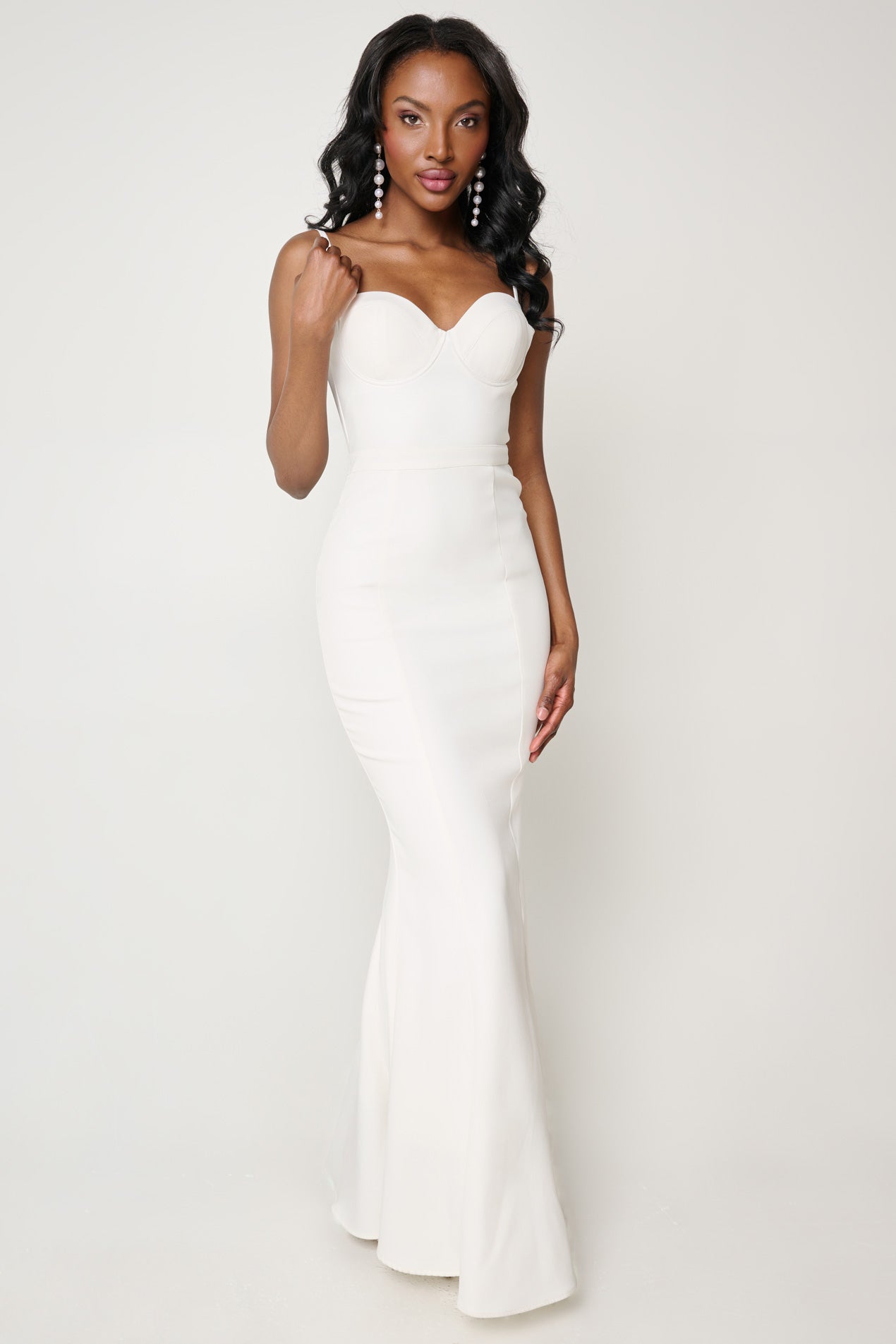 elle zeitoune white lace dress Marchesa Gown in White by Elle Zeitoune for Hire