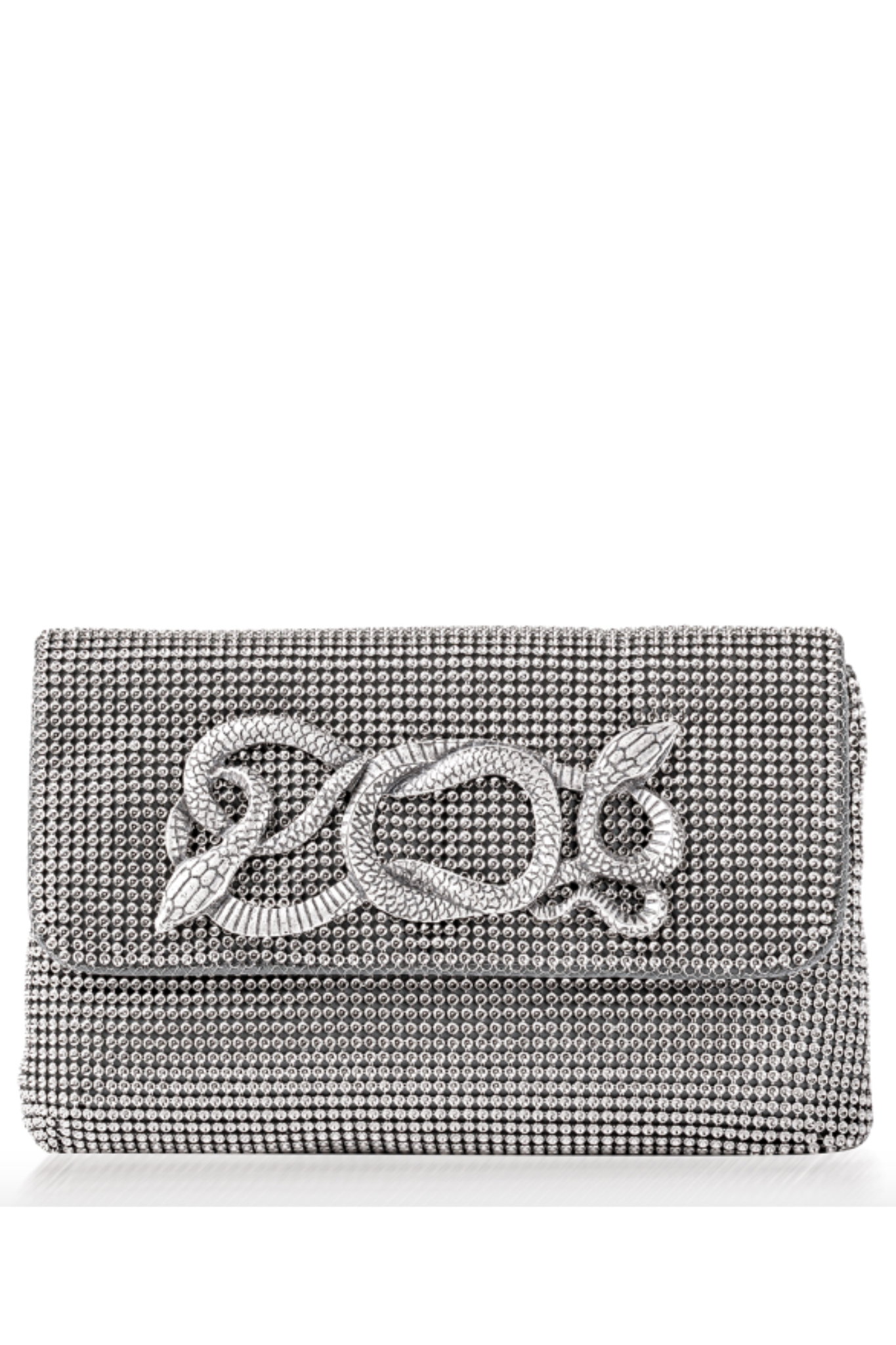 Serpents Envelope Clutch in Pewter by Whiting and Davis - RENTAL