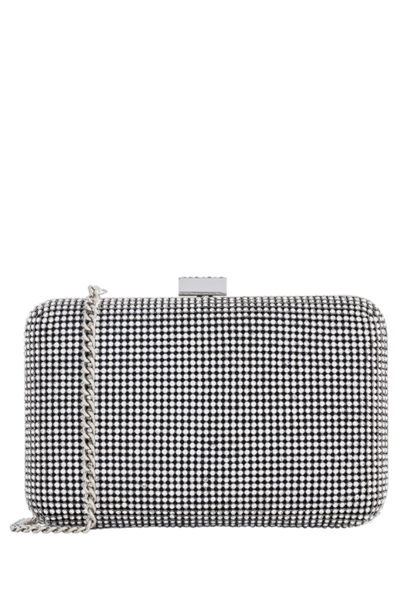 Yves Crystal Clutch in Silver by Whiting and Davis - RENTAL