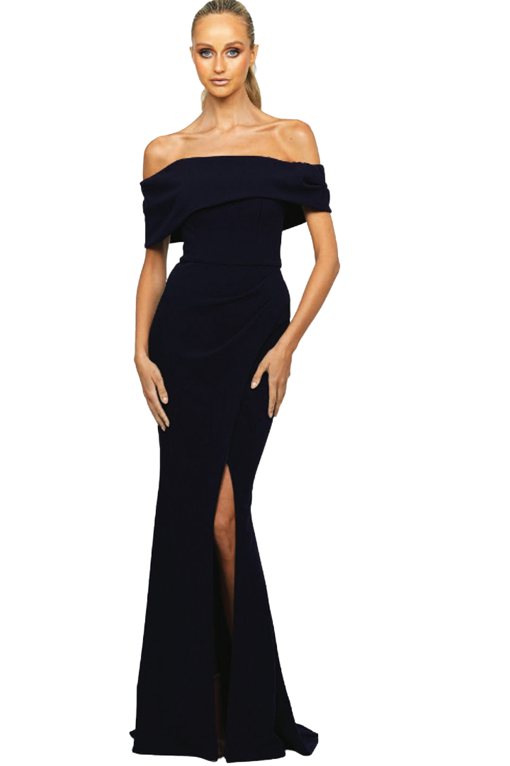 Candlelight Off Shoulder Gown by Bariano RENTAL – The Fitzroy