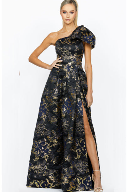 Olympia One Shoulder Gown in Black by Bariano RENTAL – The Fitzroy