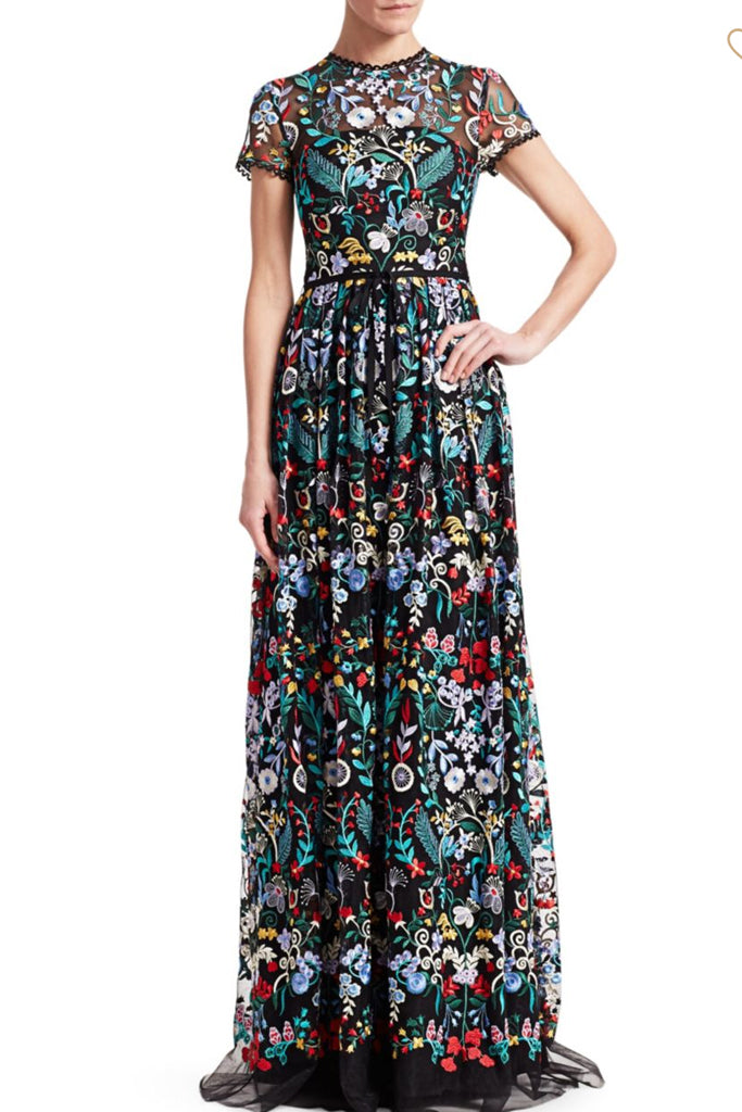 Le Jardin Short Sleeve Gown by ML Monique Lhuillier - RENTAL – The Fitzroy