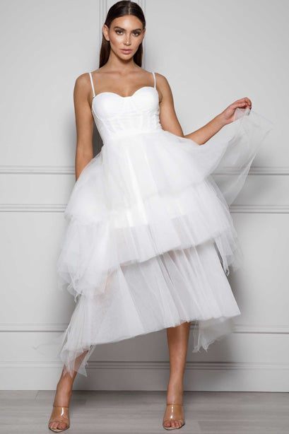 Maison Fairy Floss Tulle Dress in White by Elle Zeitoune - RENTAL The Fitzroy Maison Fairy Floss Tulle Dress in White by Elle Zeitoune - RENTAL The Fitzroy