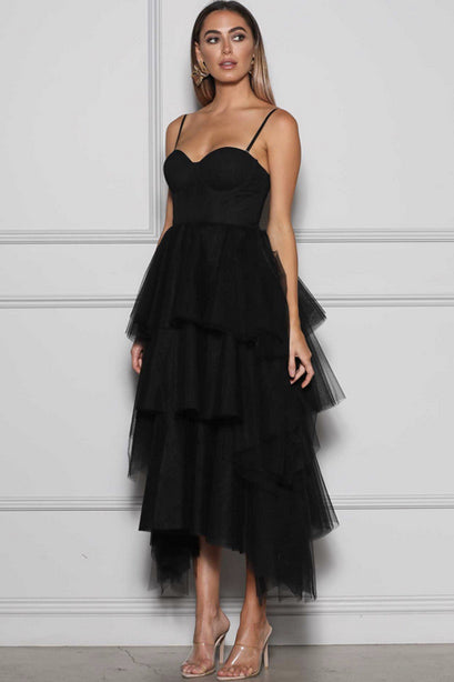 Maison Fairy Floss Tulle Dress in Black by Elle Zeitoune - RENTAL