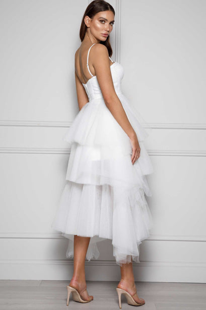 Maison Fairy Floss Tulle Dress in White by Elle Zeitoune - RENTAL