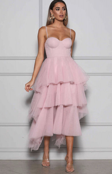 Maison Fairy Floss Tulle Dress in Pink by Elle Zeitoune
