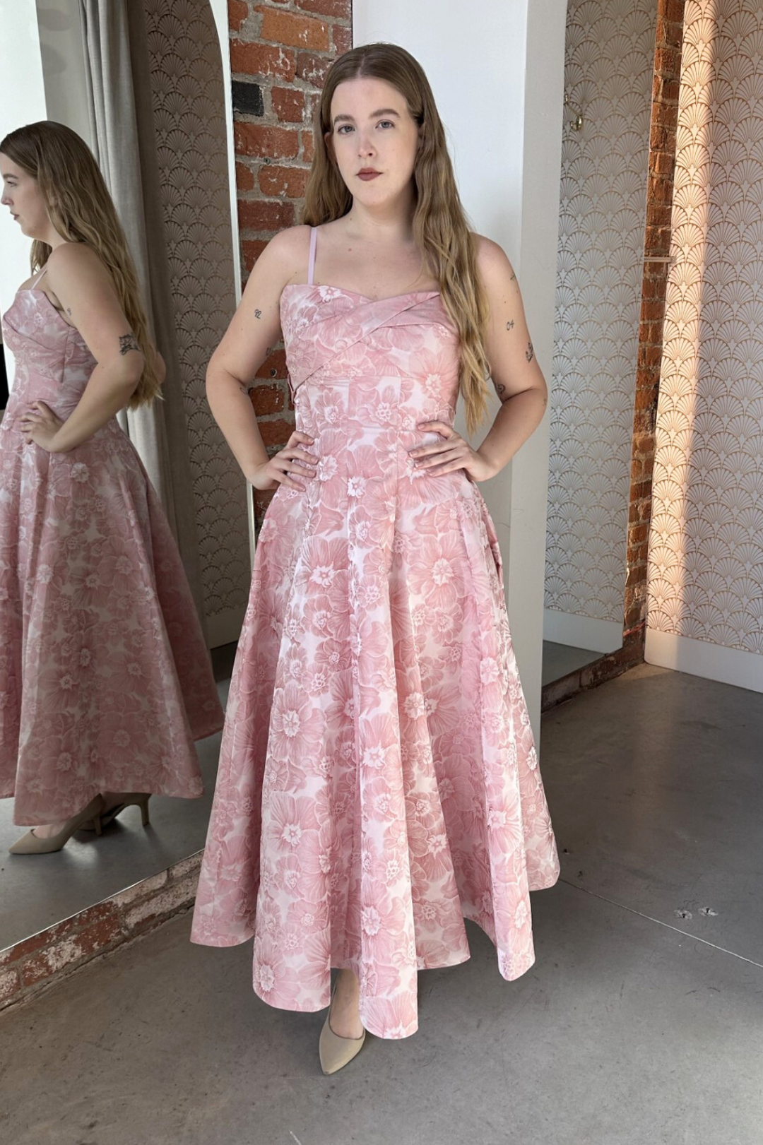 Alivia Tea Length Dress by Bariano - RENTAL – The Fitzroy