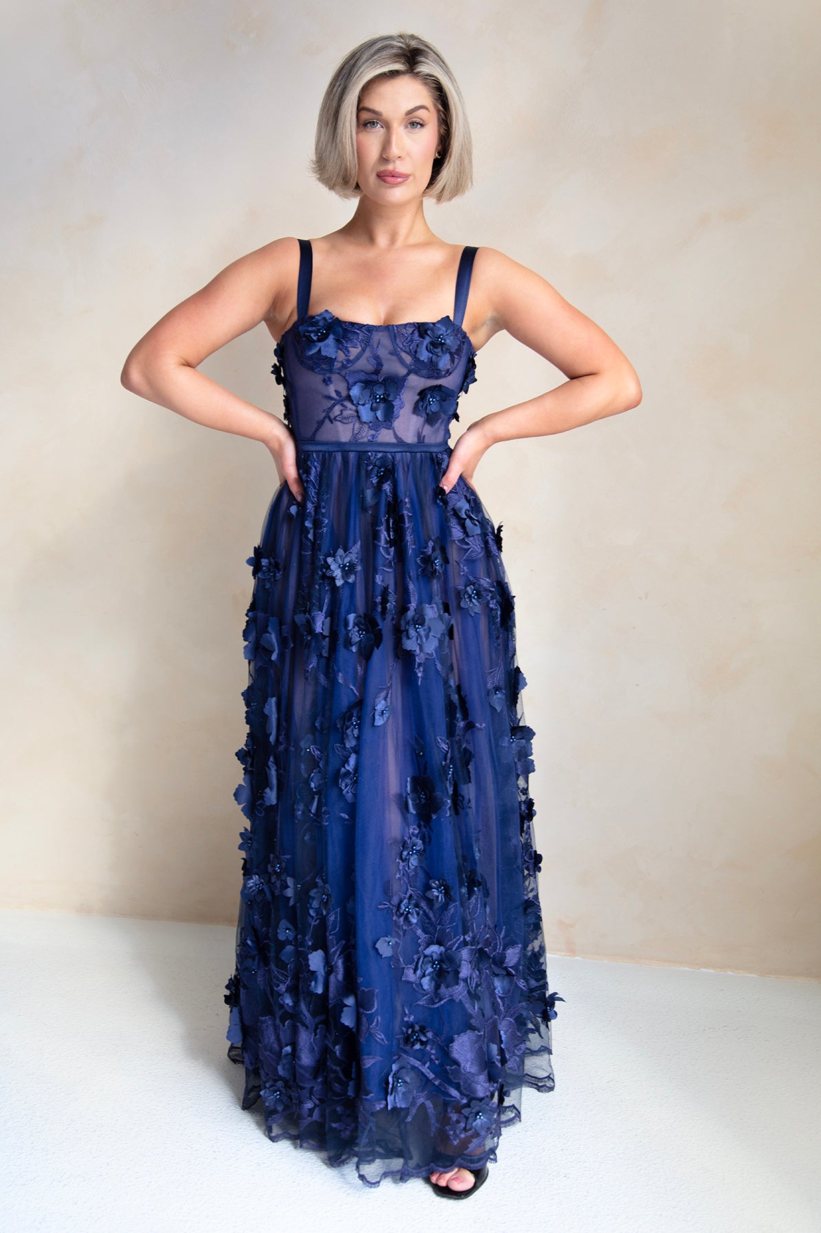 Anastasia Navy Gown by Bronx and Banco