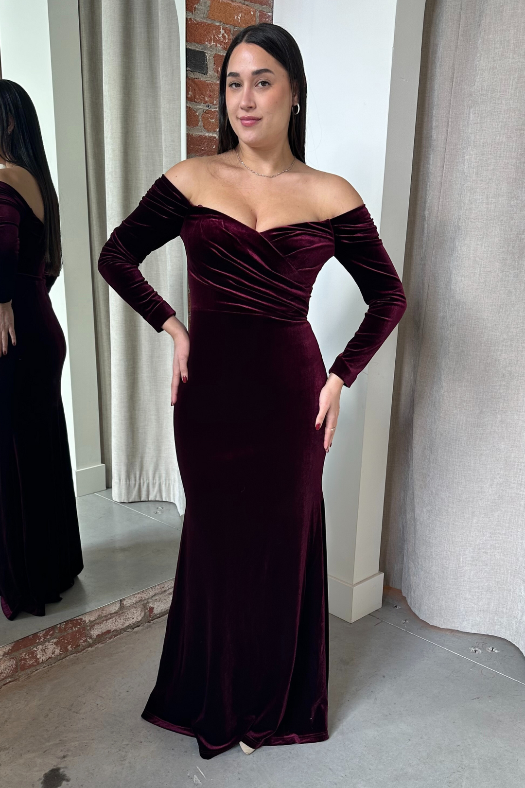 Lucinda Velvet Gown by Theia Couture RENTAL – The Fitzroy
