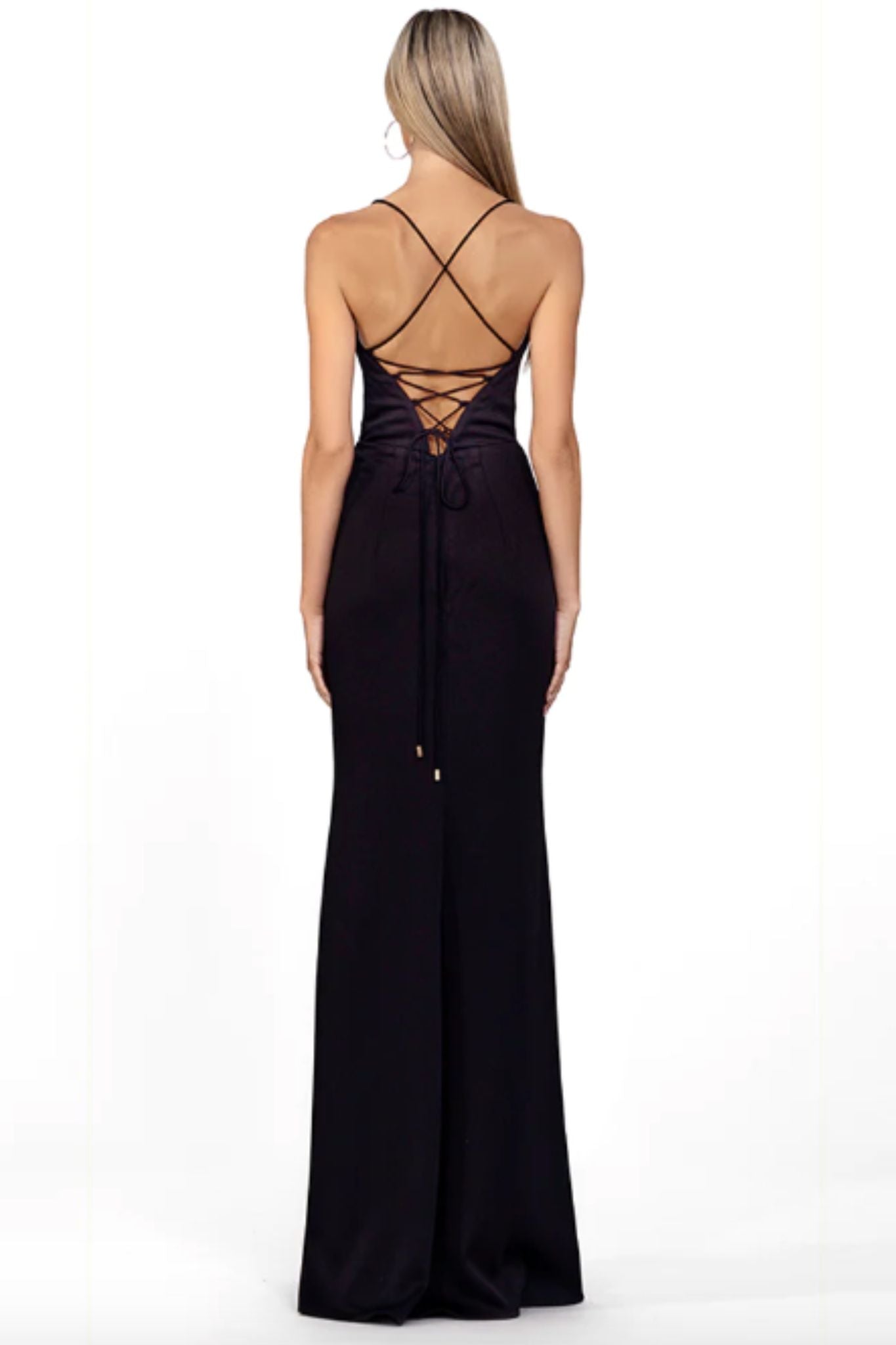 Valentina Cowl Neck Gown by Bariano - RENTAL