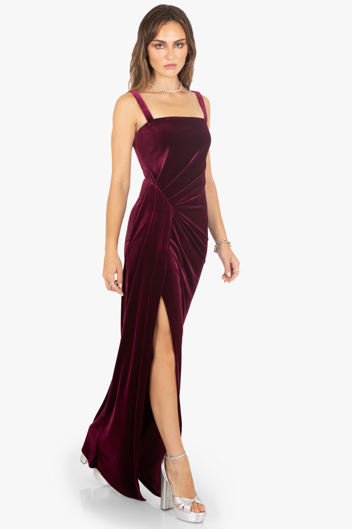 Domino Gown in Burgundy by Black Halo - RENTAL  The Fitzroy