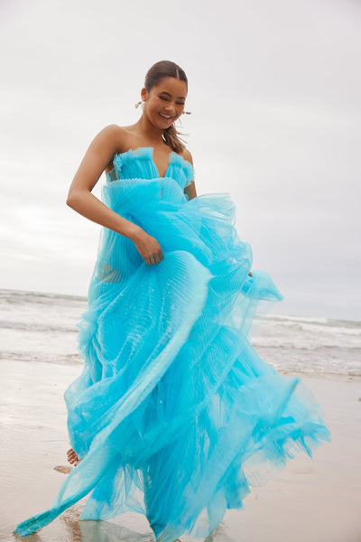 La Mer Dress in Blue by Lexi - RENTAL