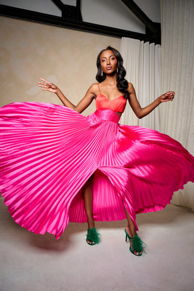 Elodie Gown in Magenta by AMUR - RENTAL