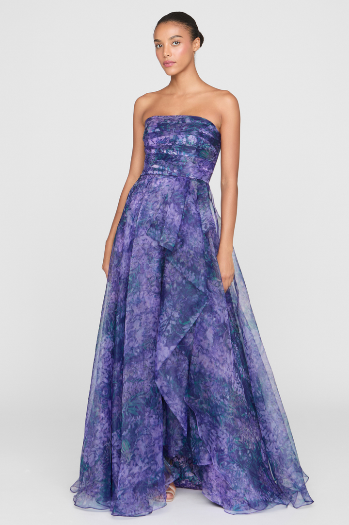 Fahreta Strapless Gown by Theia Couture - Black Tie Dress Rental