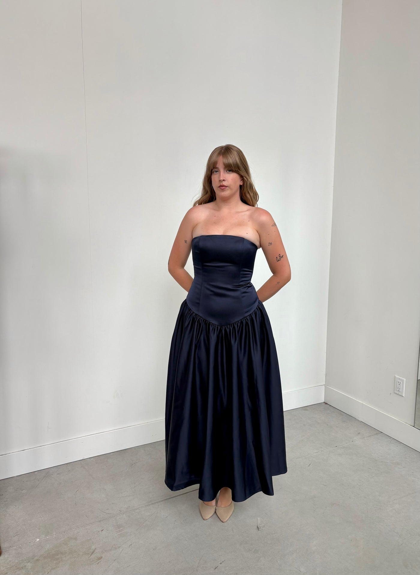 Madison Dress in Midnight Blue by Elle Zeitoune - RENTAL