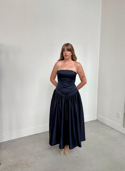 Madison Dress in Midnight Blue by Elle Zeitoune - RENTAL