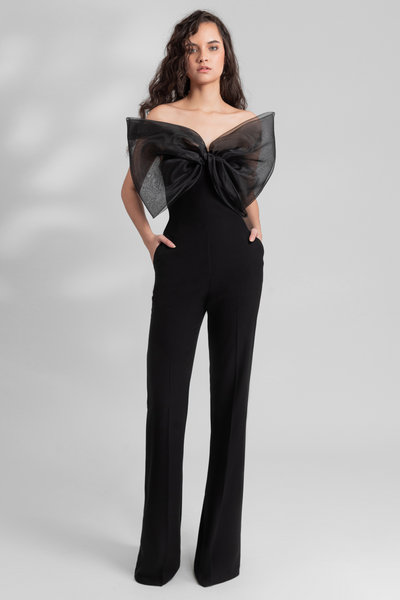 Arden Bow Jumpsuit by Gemy Maalouf - RENTAL