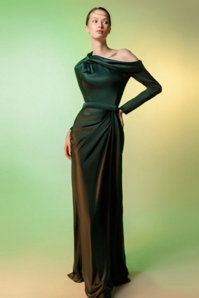 Salazar Draped Gown by Gemy Maalouf - RENTAL