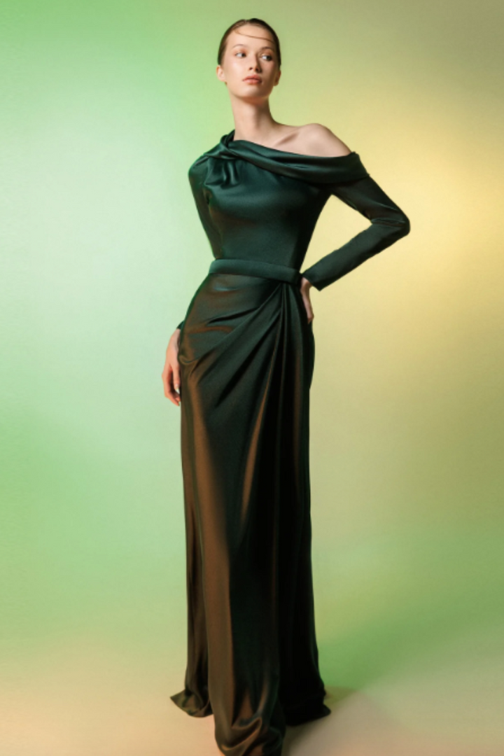 Salazar Draped Gown by Gemy Maalouf