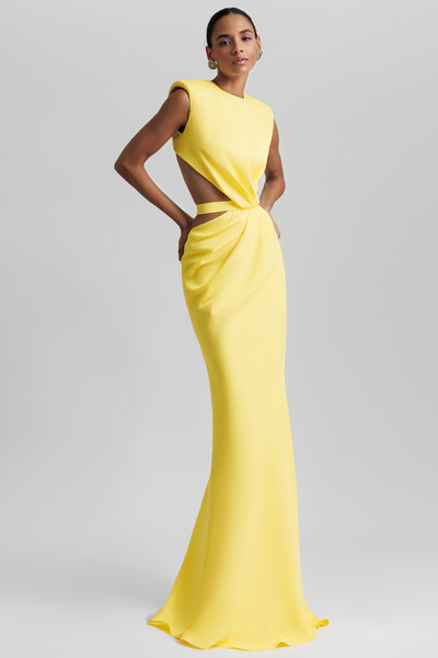 Quinn Gown in Yellow by Gemy Maalouf - RENTAL