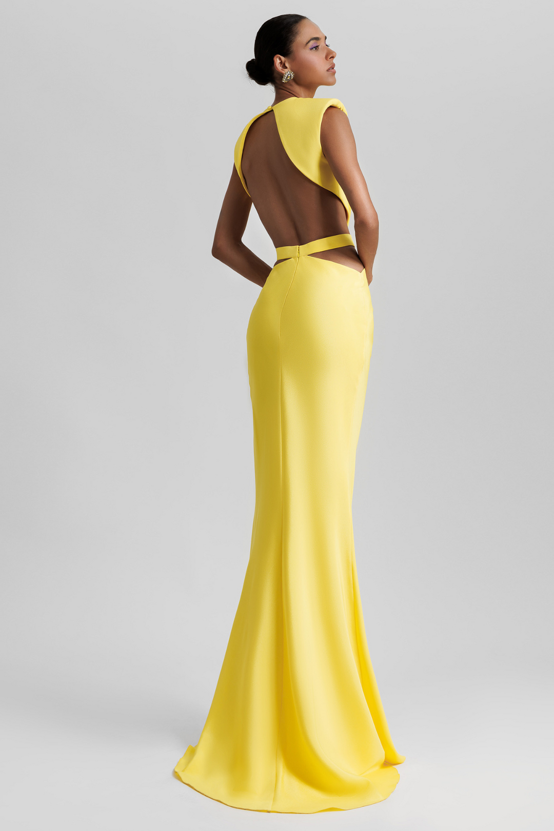 Quinn Gown in Yellow by Gemy Maalouf