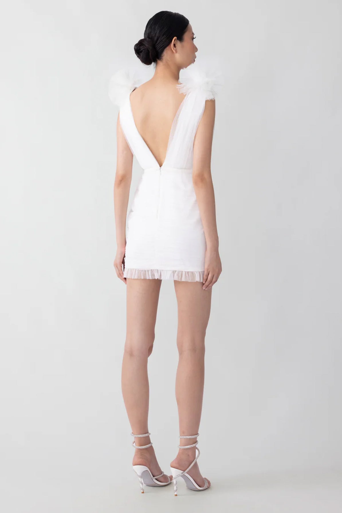 Harlie Mini Dress in White by Sau Lee - RENTAL