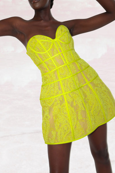 Cirque Structured Mini in Neon Lime by Helen O'Connor - RENTAL