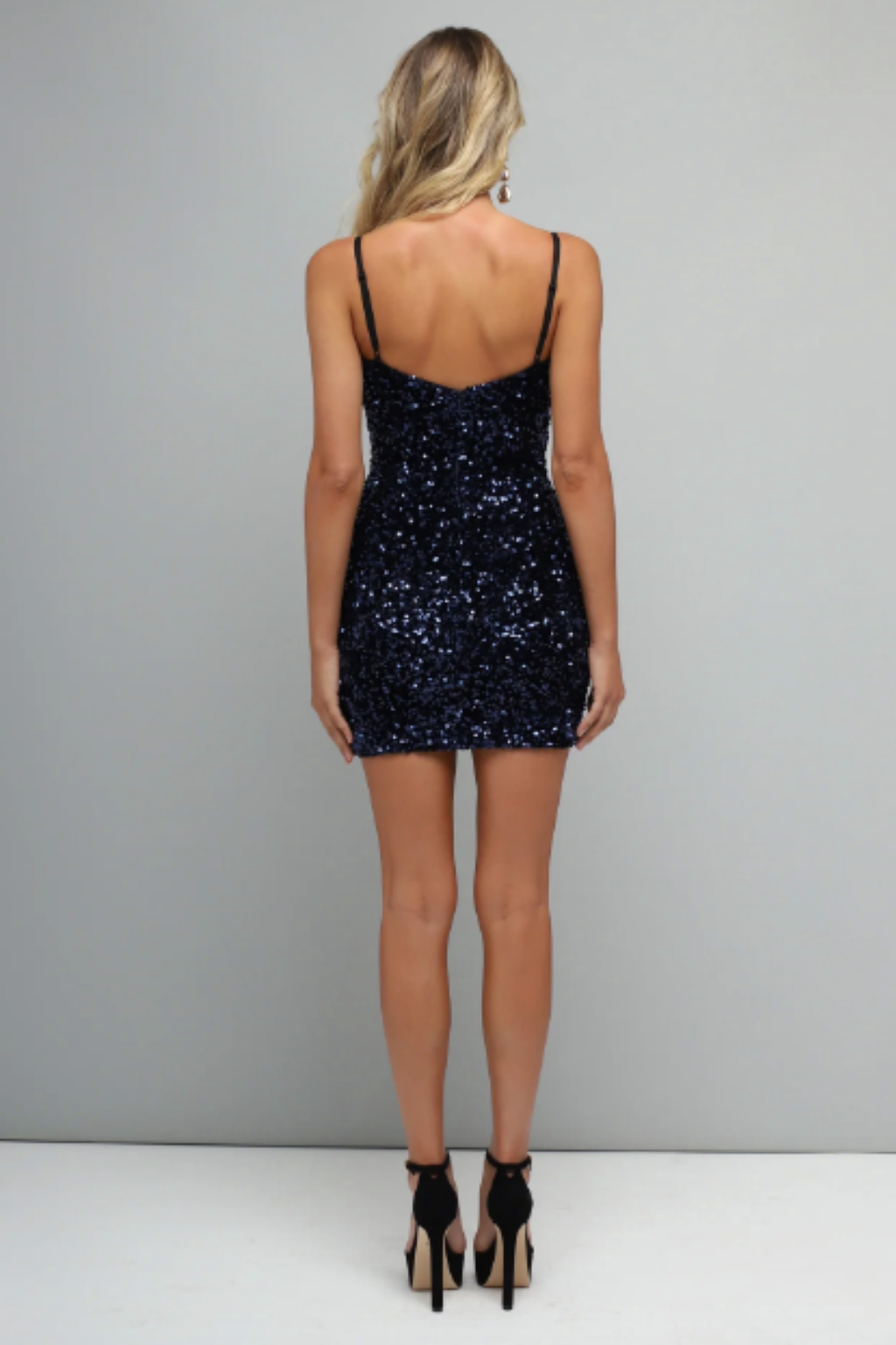 Sol Sequin Mini Dress In Navy by HELSI - RENTAL The Fitzroy Sol Sequin Mini Dress In Navy by HELSI - RENTAL The Fitzroy