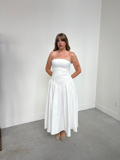 Madison Dress in White by Elle Zeitoune - RENTAL