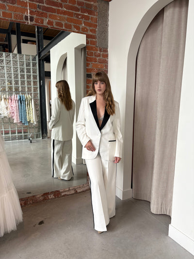 Caviar Suit in Creme by Amanda Uprichard - RENTAL