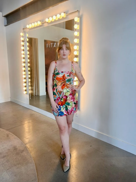 knee length dresses for ladies Augustine Beaded Mini Dress by Amanda Uprichard
