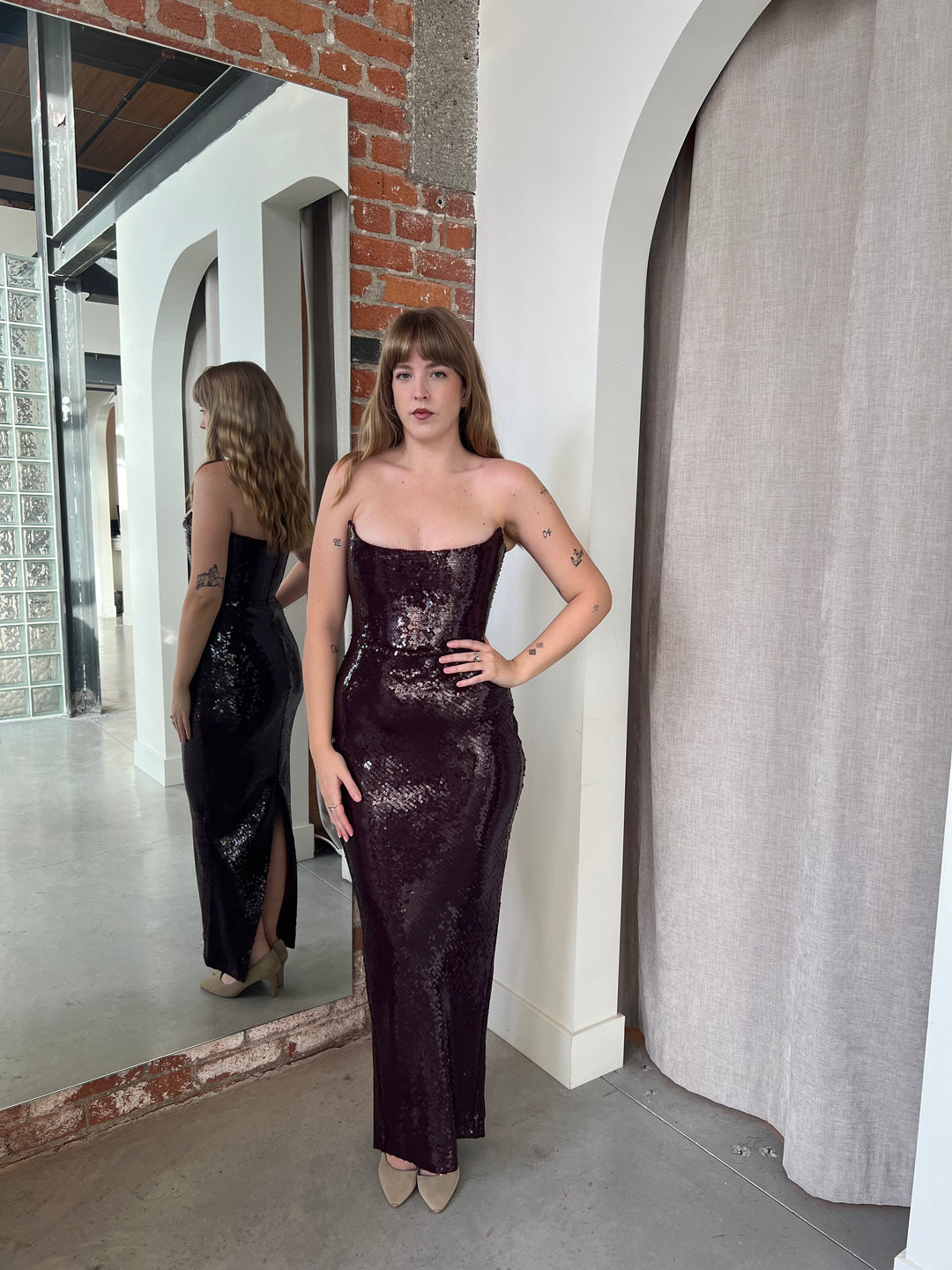 Venus Sequin Gown by Sau Lee - RENTAL The Fitzroy Venus Sequin Gown by Sau Lee - RENTAL The Fitzroy