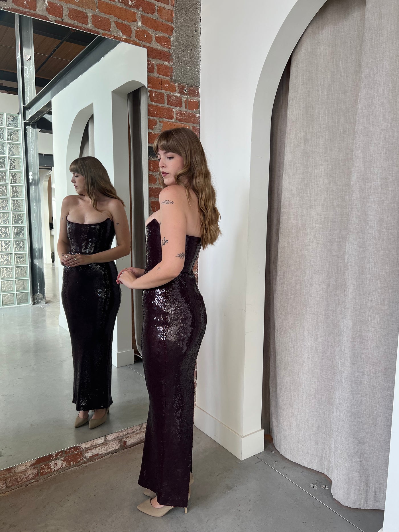 Venus Sequin Gown by Sau Lee - RENTAL