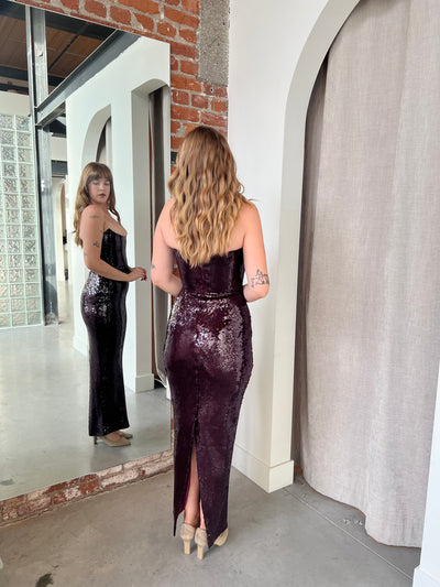 Venus Sequin Gown by Sau Lee - RENTAL