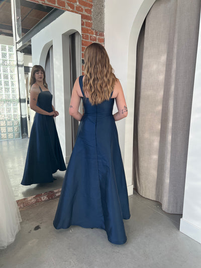 Victoria Navy Gown by Theia Couture - RENTAL