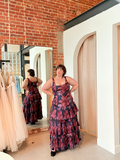 Luna Tiered Gown by Hutch - RENTAL