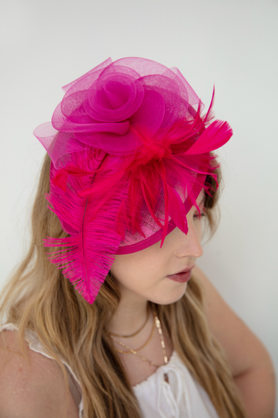 Santa Anita Pink Fascinator - RENTAL