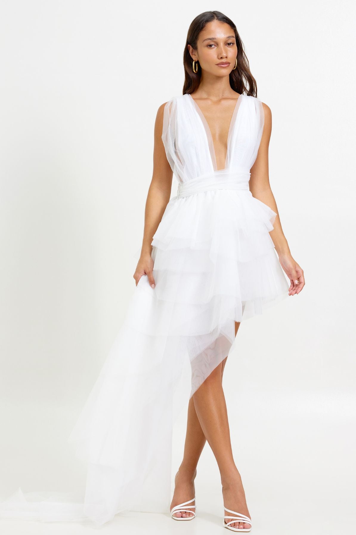 Lola Dress in White by Lexi - RENTAL