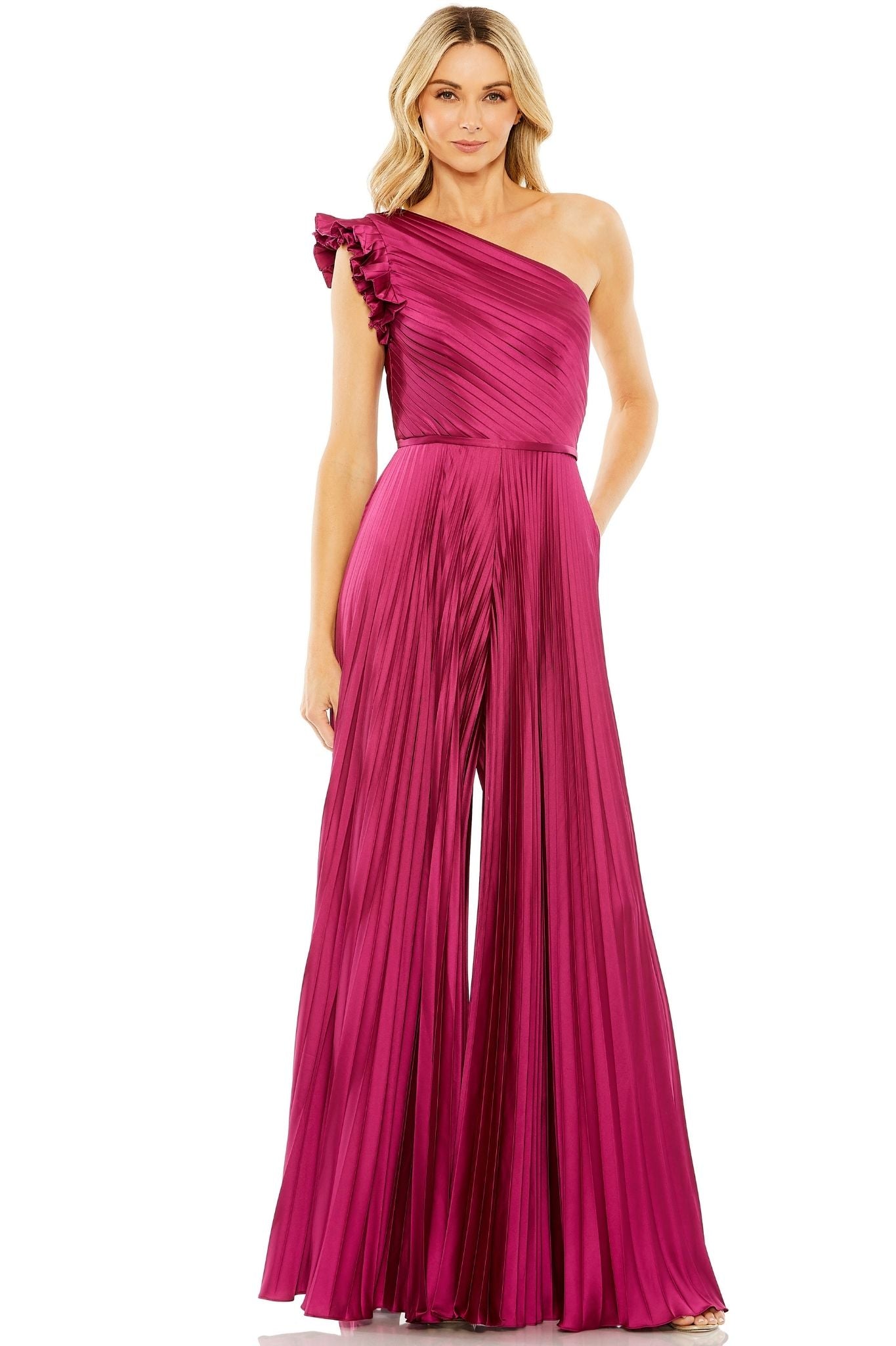 Babylon Pleated Jumpsuit by Mac Duggal - RENTAL