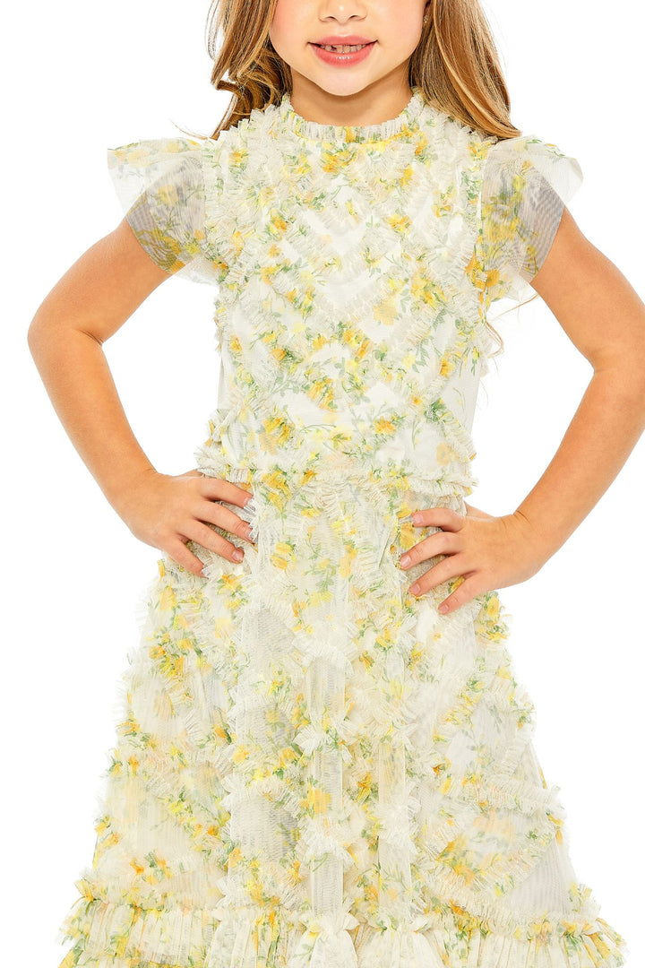 Goldie Ruffle Kids Dress by Mac Duggal