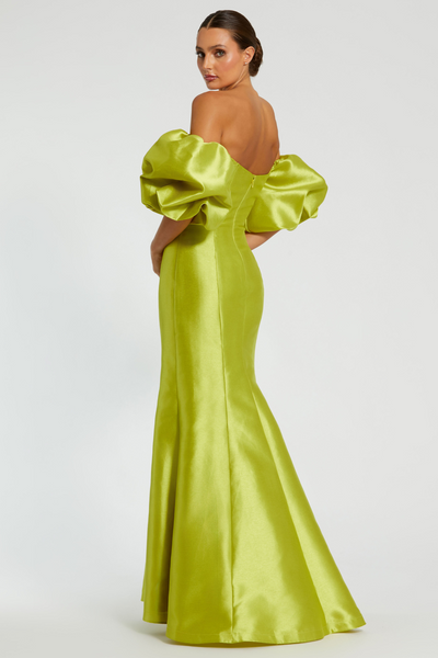 Manon Trumpet Gown in Chartreuse by Mac Duggal - RENTAL