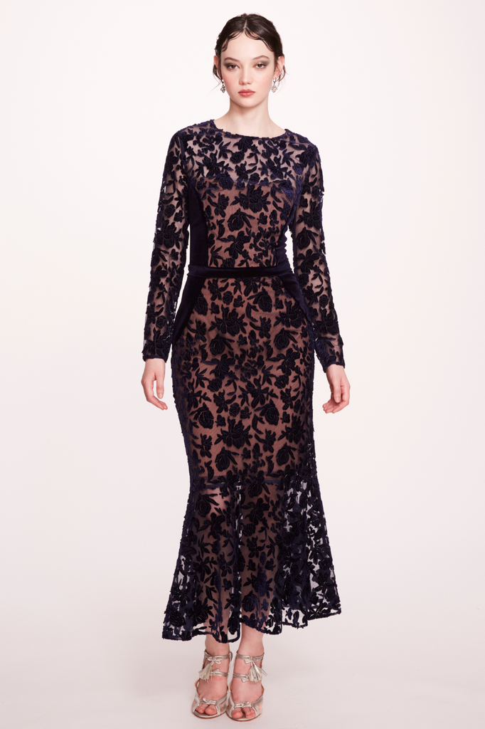 Vera Velvet Dress by Marchesa Notte - RENTAL The Fitzroy Vera Velvet Dress by Marchesa Notte - RENTAL The Fitzroy