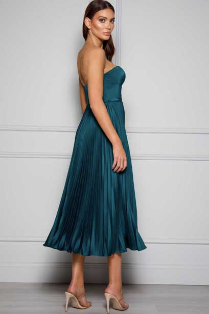 Milan Dress in Emerald Green by Elle Zeitoune - RENTAL