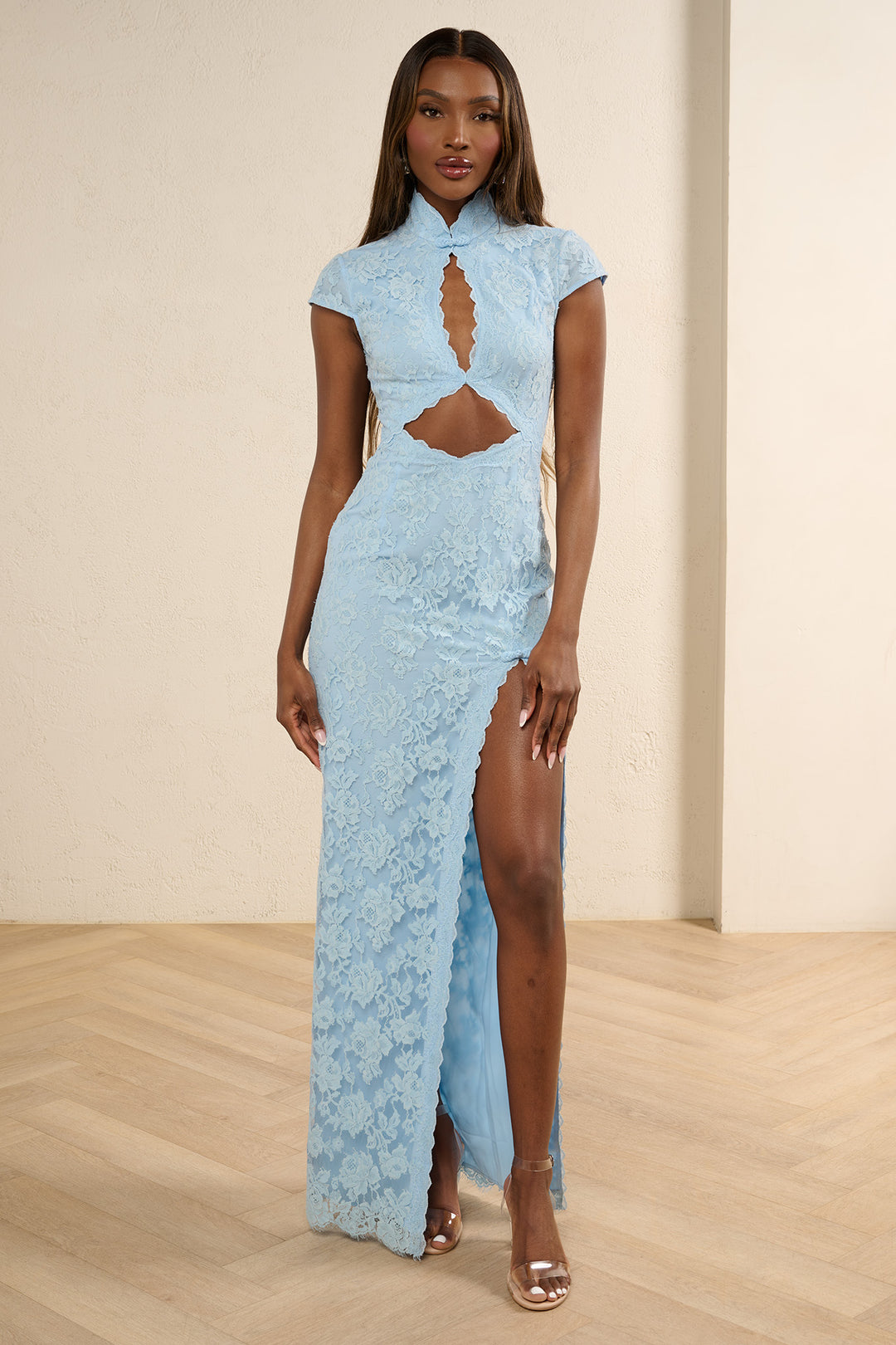 スクイーズ ドレス Moira Lace Gown in Sky Blue by Sau Lee - RENTAL – The Fitzroy